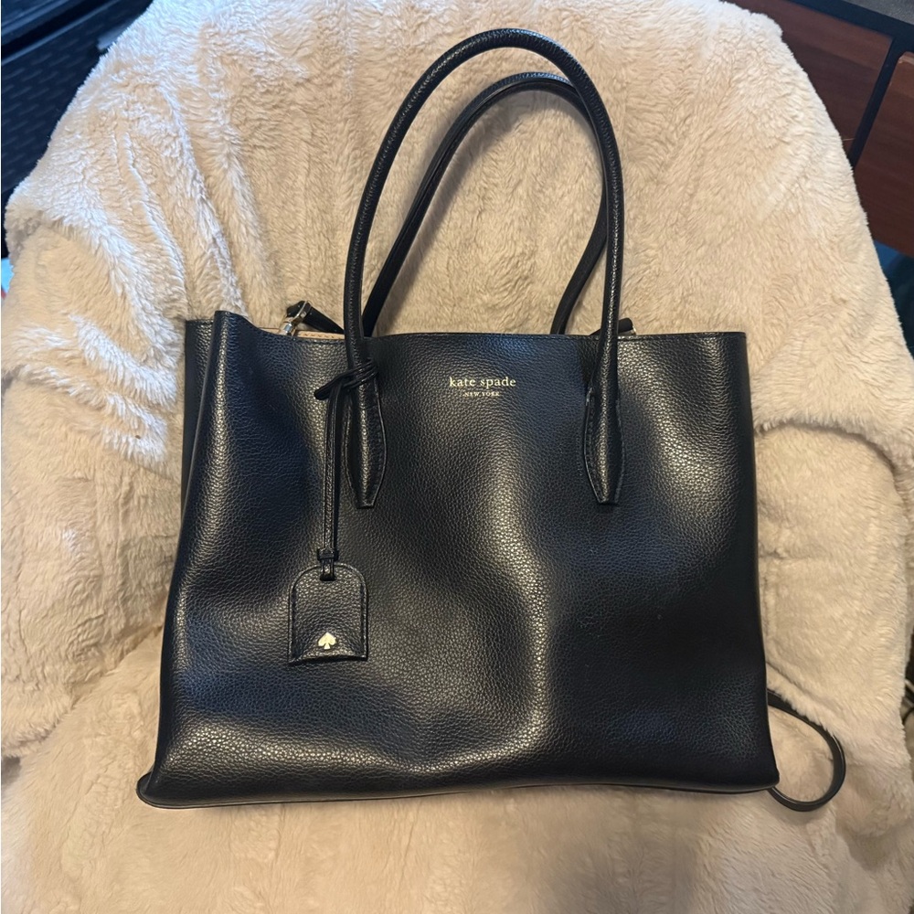 Kate Spade Black Pebbled Leather Tote